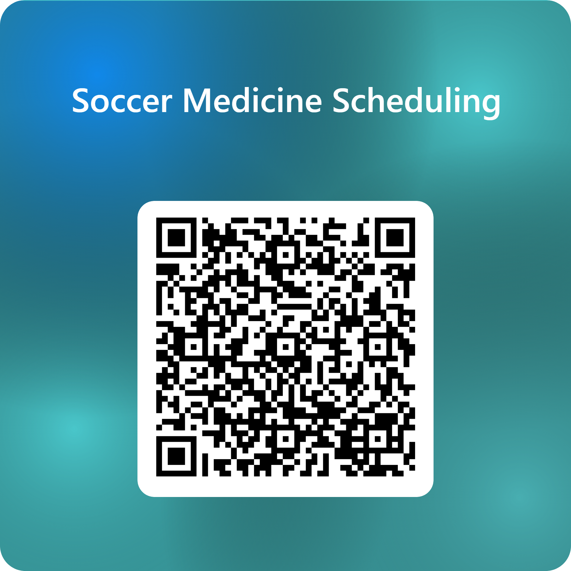 QRCode for Soccer Medicine Scheduling Scheduling